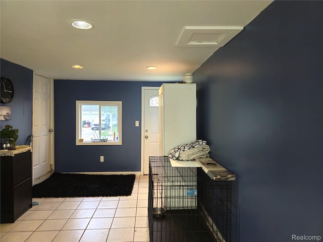 22189 Albion Ave, Farmington Hills, MI 48336 - foyer featuring light tile patterned floors and recessed lighting