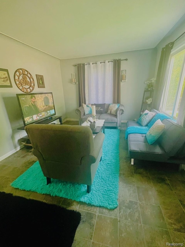 22189 Albion Ave, Farmington Hills, MI 48336 - living area with stone finish floors