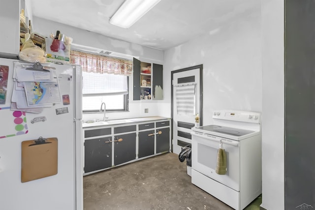 707 Glenwood Ave, Port Huron, MI 48060 - kitchen featuring white appliances, a sink, and light countertops