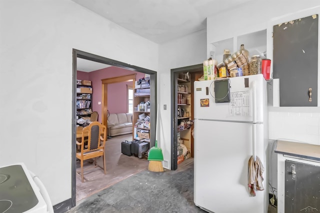 707 Glenwood Ave, Port Huron, MI 48060 - kitchen featuring freestanding refrigerator and concrete flooring