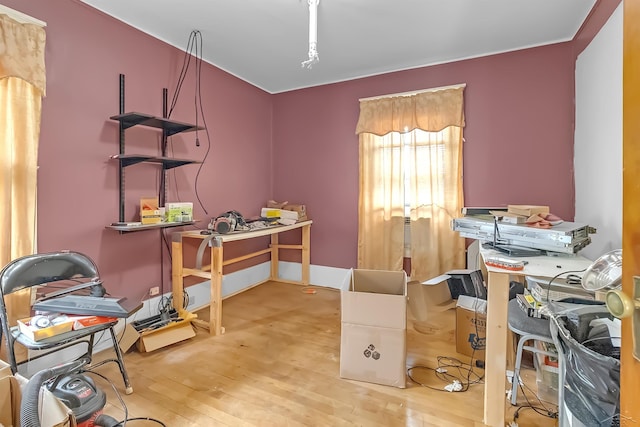 707 Glenwood Ave, Port Huron, MI 48060 - office area with wood finished floors