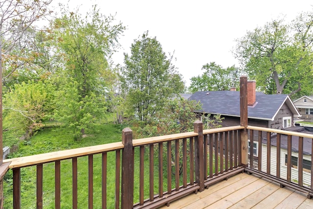 707 Glenwood Ave, Port Huron, MI 48060 - wooden deck with a lawn