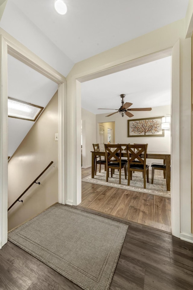 175 Templar Ave, Pinckney, MI 48169 - hallway with wood finished floors and an upstairs landing