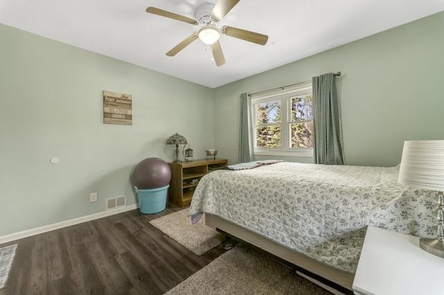175 Templar Ave, Pinckney, MI 48169 - bedroom with wood finished floors, baseboards, and a ceiling fan