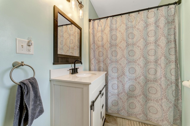 175 Templar Ave, Pinckney, MI 48169 - bathroom with vanity, tile patterned floors, and curtained shower