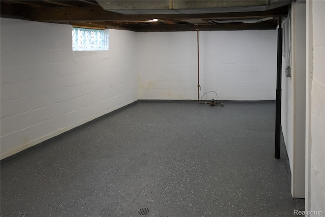3434 Durham Rd, Clawson, MI 48073 - below grade area featuring concrete block wall