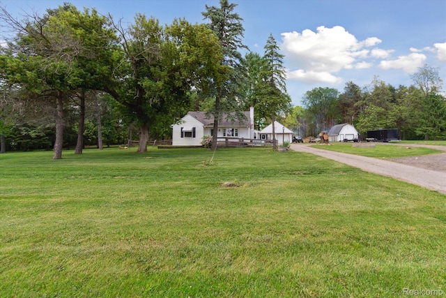 1250 W Thompson Rd, Fenton, MI 48430 - view of grassy yard with dirt driveway