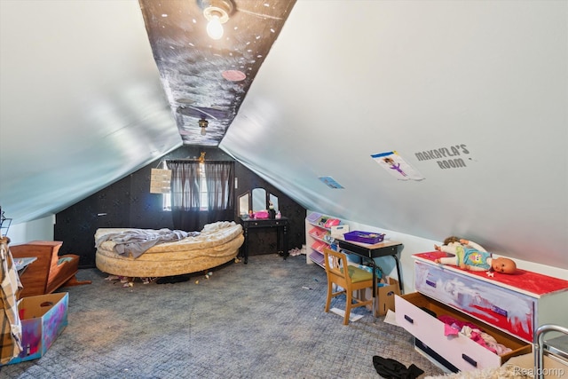 1250 W Thompson Rd, Fenton, MI 48430 - carpeted bedroom with lofted ceiling