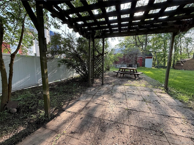 4131 Wellman Line Rd, Brown City, MI 48416 - view of patio with a pergola