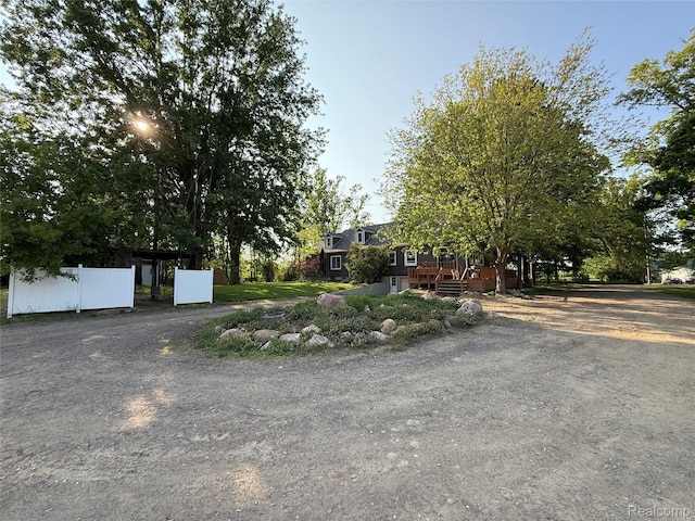 4131 Wellman Line Rd, Brown City, MI 48416 - view of yard featuring driveway and a wooden deck