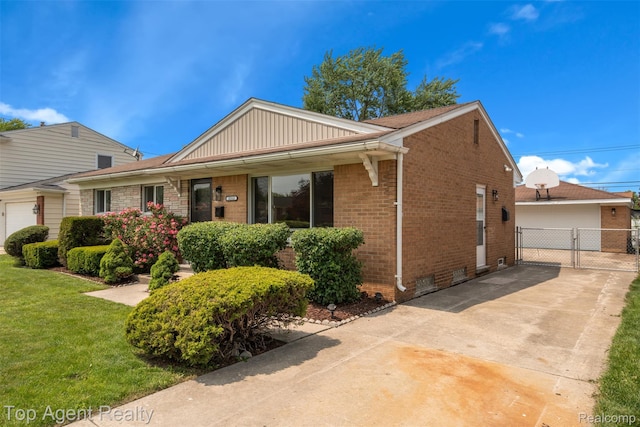 32532 Steinhauer St, Westland, MI 48186 - ranch-style house with brick siding and a gate
