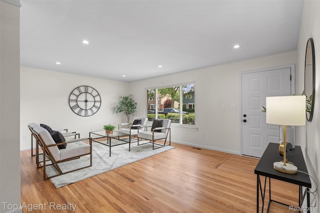 32532 Steinhauer St, Westland, MI 48186 - living room with wood finished floors, baseboards, and recessed lighting