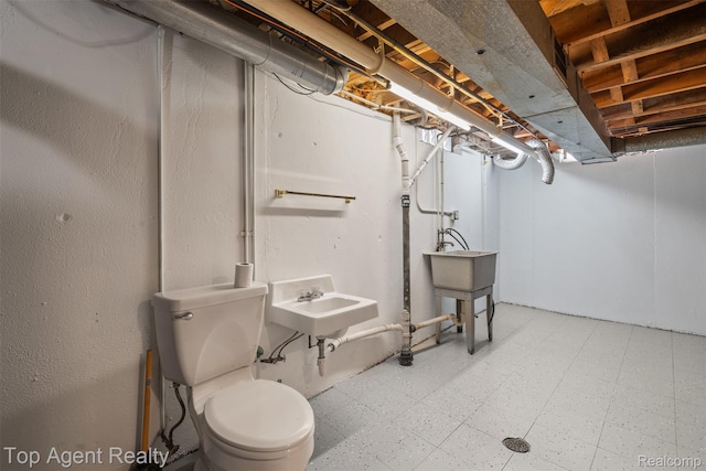 32532 Steinhauer St, Westland, MI 48186 - unfinished basement with a sink and tile patterned floors
