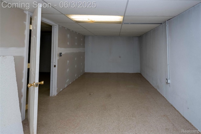 35485 Stillmeadow Ln, Clinton Township, MI 48035 - finished below grade area featuring a paneled ceiling