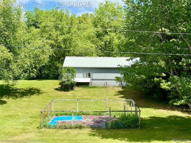 13999 French Ln, Davisburg, MI 48350 - view of green lawn with a view of trees