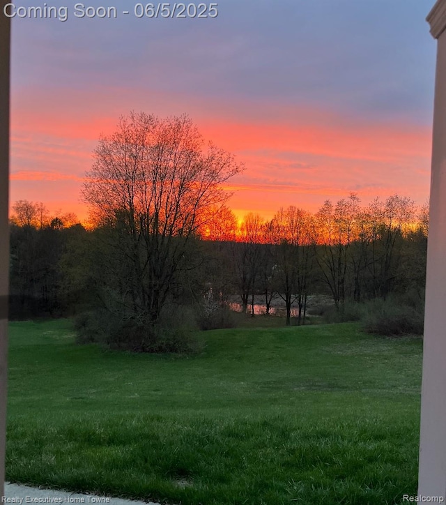 13999 French Ln, Davisburg, MI 48350 - yard at dusk with a yard