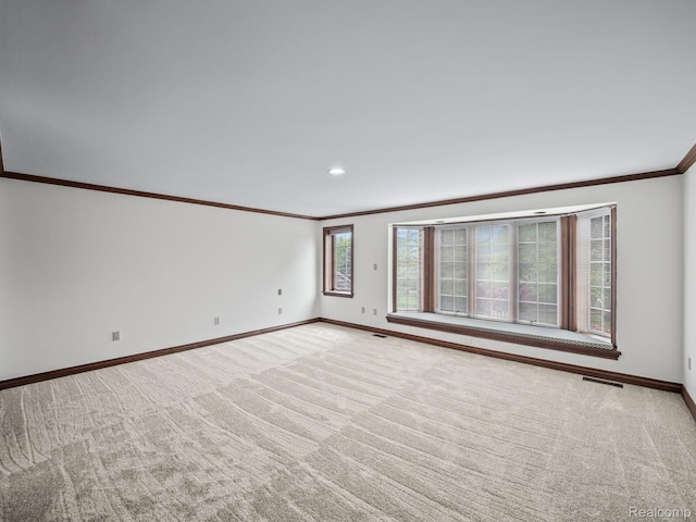 4932 Susans Way, Bloomfield Hills, MI 48302 - carpeted empty room featuring crown molding, baseboards, and recessed lighting