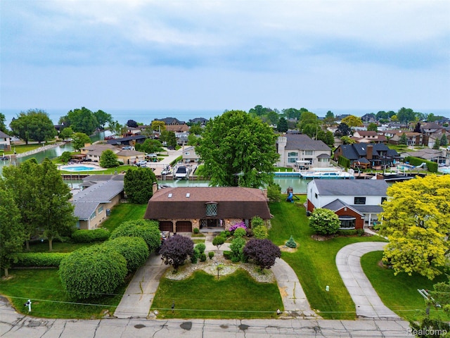 49748 Regatta St, Chesterfield, MI 48047 - aerial view of residential area with a nearby body of water