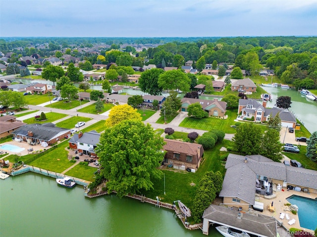 49748 Regatta St, Chesterfield, MI 48047 - aerial view of residential area with a nearby body of water