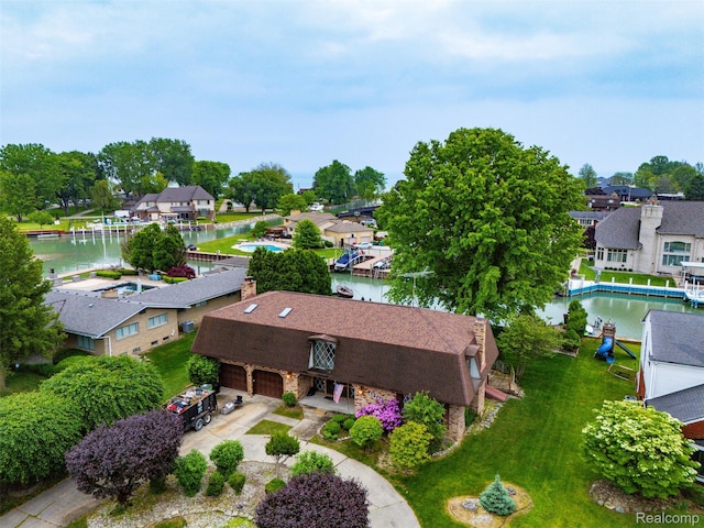49748 Regatta St, Chesterfield, MI 48047 - aerial perspective of suburban area with a large body of water
