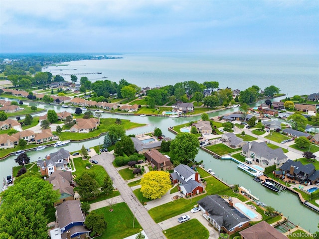 49748 Regatta St, Chesterfield, MI 48047 - aerial view of property and surrounding area featuring a nearby body of water and nearby suburban area
