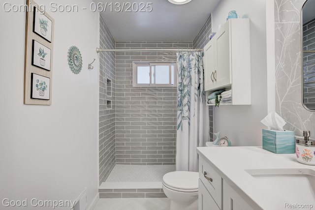 1378 Surrey Hts, Westland, MI 48186 - full bath featuring vanity, a tile shower, and tile patterned flooring