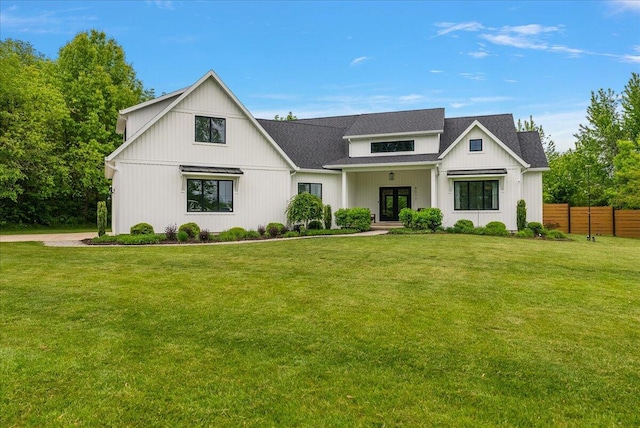 8011 Date Rd, Stevensville, MI 49127 - modern farmhouse style home with french doors and roof with shingles