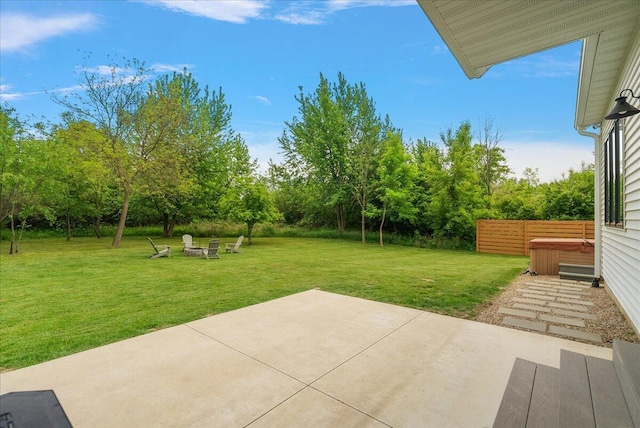 8011 Date Rd, Stevensville, MI 49127 - view of green lawn with a patio area and view of scattered trees