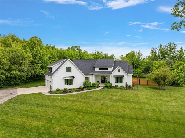 8011 Date Rd, Stevensville, MI 49127 - modern farmhouse style home featuring driveway and an attached garage