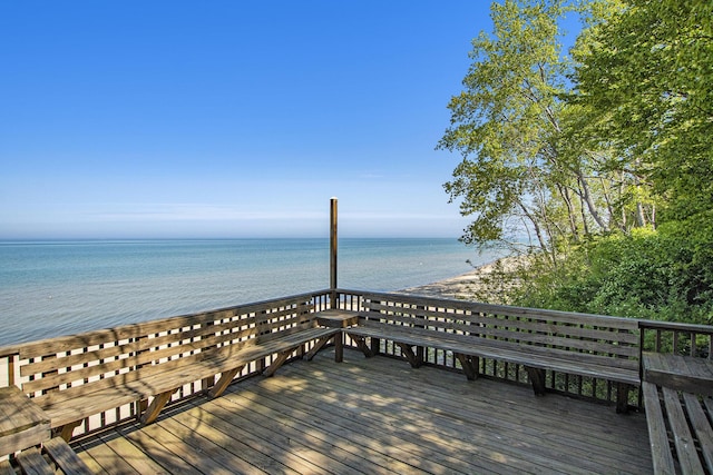 507 A Ave, South Haven, MI 49090 - wooden deck featuring a water view
