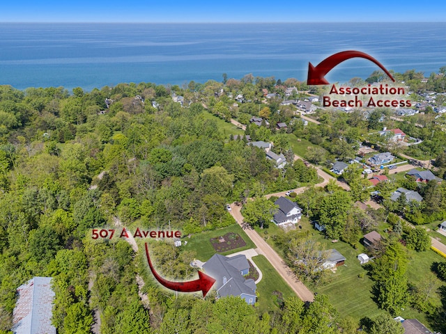 507 A Ave, South Haven, MI 49090 - aerial overview of property's location with a large body of water