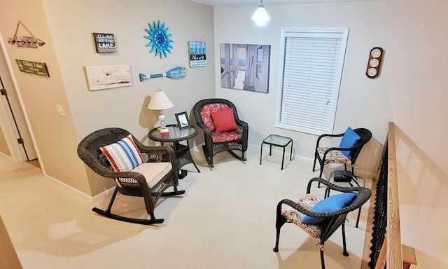 908 W Oak St, Bitely, MI 49309 - sitting room with carpet floors and baseboards