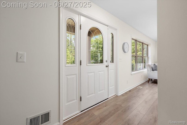 9248 Riverside Dr, Brighton, MI 48116 - entryway with wood finished floors and baseboards