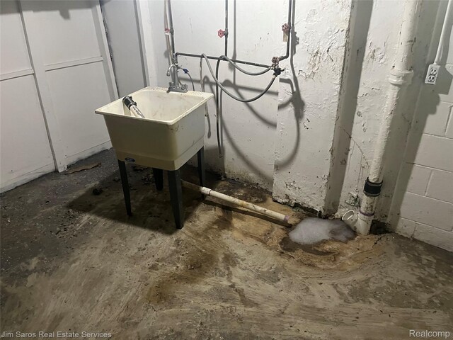 8810 Farmbrook St, Grosse Pointe, MI 48224 - below grade area with a sink