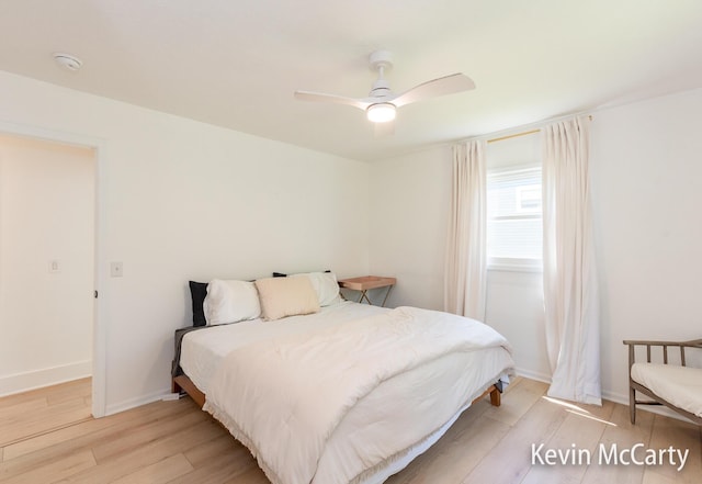 1731 Edgewood Ave SE, Grand Rapids, MI 49506 - bedroom featuring light wood-type flooring, baseboards, and ceiling fan