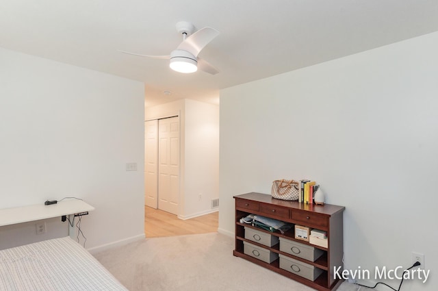 1731 Edgewood Ave SE, Grand Rapids, MI 49506 - bedroom with carpet floors, baseboards, and ceiling fan