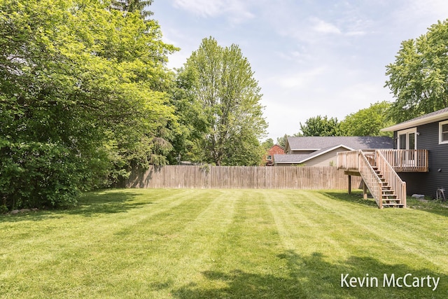 1731 Edgewood Ave SE, Grand Rapids, MI 49506 - view of yard with stairs and a deck