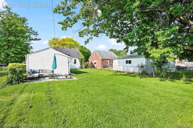 22601 Colony St, Saint Clair Shores, MI 48080 - view of yard with an outdoor hangout area and a patio