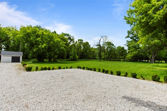 5164 Plymouth Rd, Ann Arbor, MI 48105 - view of green lawn with an outdoor structure