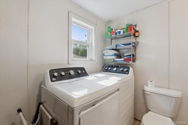 4828 Rathbun Rd, Birch Run, MI 48415 - laundry area with independent washer and dryer