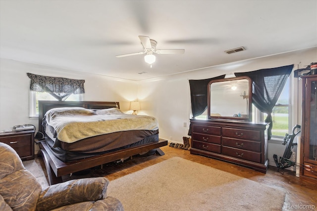 4828 Rathbun Rd, Birch Run, MI 48415 - bedroom featuring multiple windows and a ceiling fan