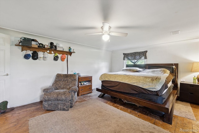 4828 Rathbun Rd, Birch Run, MI 48415 - bedroom with wood finished floors, ceiling fan, and baseboards