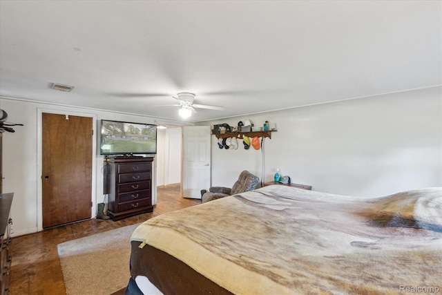 4828 Rathbun Rd, Birch Run, MI 48415 - bedroom with wood finished floors and a ceiling fan