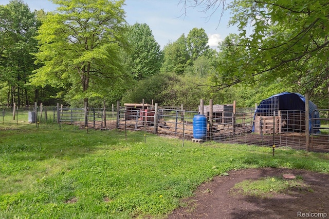 4828 Rathbun Rd, Birch Run, MI 48415 - view of yard featuring an exterior structure and an outdoor structure