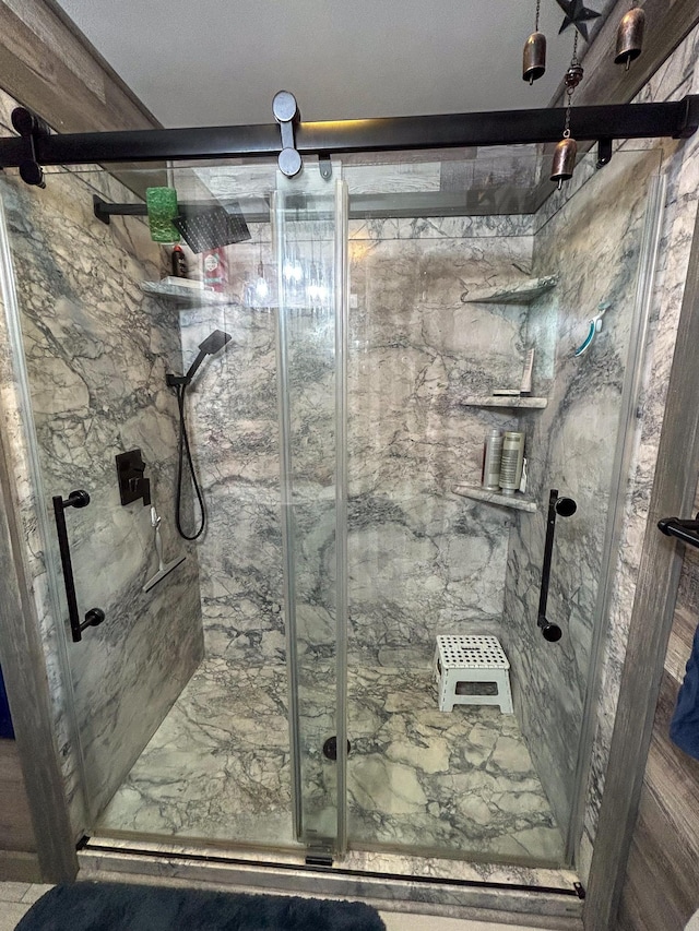 2069 Kenwood Dr, Flint, MI 48532 - bathroom featuring a marble finish shower