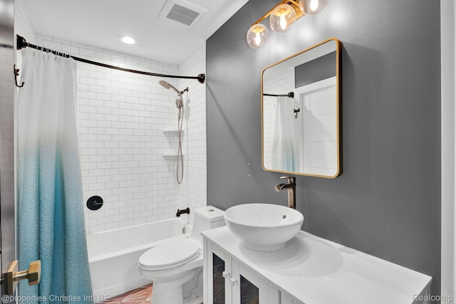 5080 Tootmoor Rd, Bloomfield Hills, MI 48302 - bathroom with shower / bath combo, toilet, and vanity