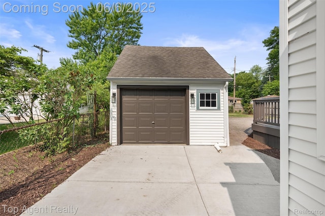 1703 N Blair Ave, Royal Oak, MI 48067 - detached garage featuring concrete driveway