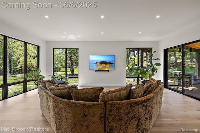 4340 Charing Cross Rd, Bloomfield Hills, MI 48304 - living area with recessed lighting and light wood-style floors