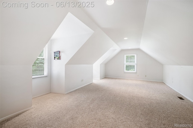 4230 Mill Lake Rd, Lake Orion, MI 48360 - bonus room with carpet floors, lofted ceiling, and recessed lighting