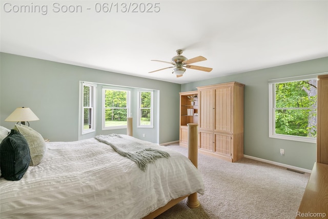 4230 Mill Lake Rd, Lake Orion, MI 48360 - bedroom with light colored carpet and ceiling fan